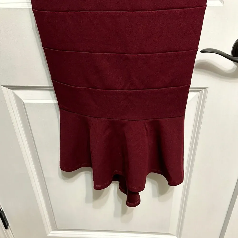 Burgundy Maxi Halter Dress‎ by Emerald Sundae XL - Image 3
