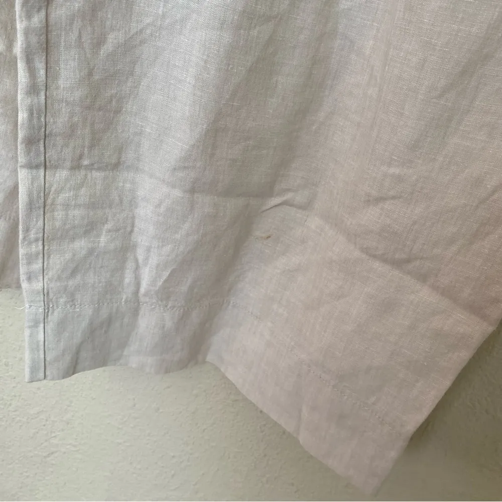 GAP 100% Linen Culottes High‎ Waist Pleated Wide Leg Cropped Pant Size 2 - Image 10