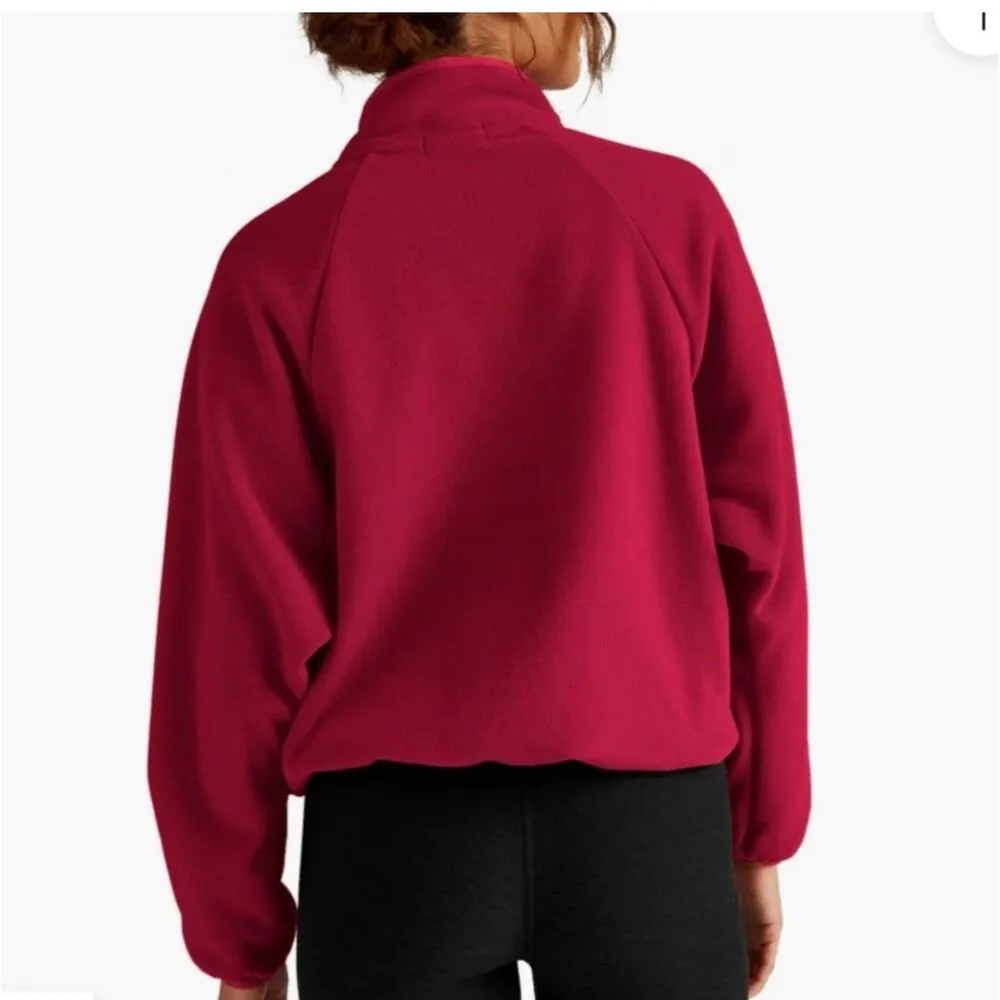 Beyond Yoga Women's  Tranquility 1/4
Snap Pullover Color: Deep Cranberry (new) - Image 2