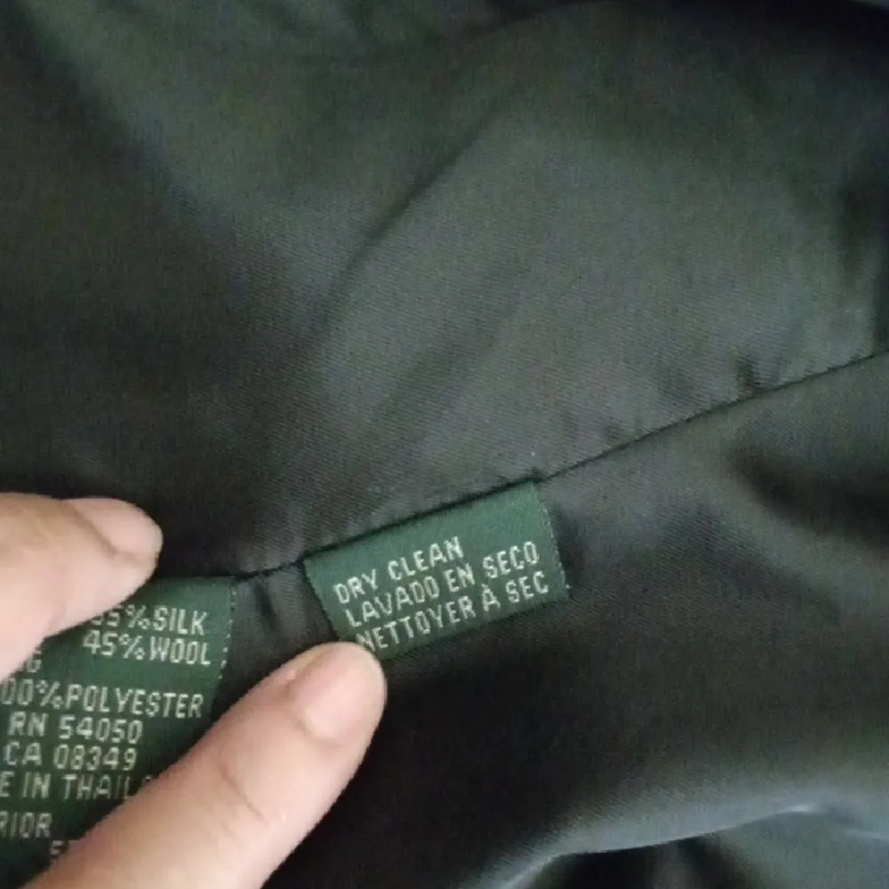 Lauren Ralph Lauren Silk Wool Classic Houndstooth Dark Academia Teacher Sz 10 - Image 8