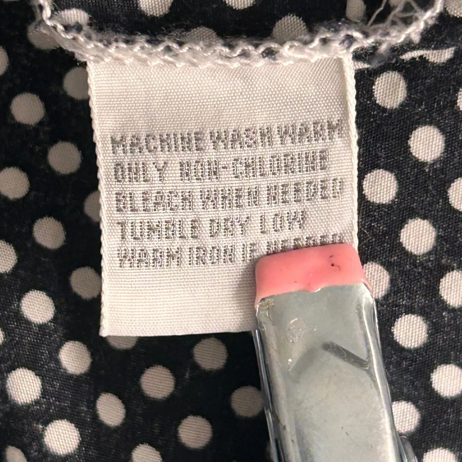 Foxcroft  Polka Dot‎ Button Up Top Black 18W - Image 8