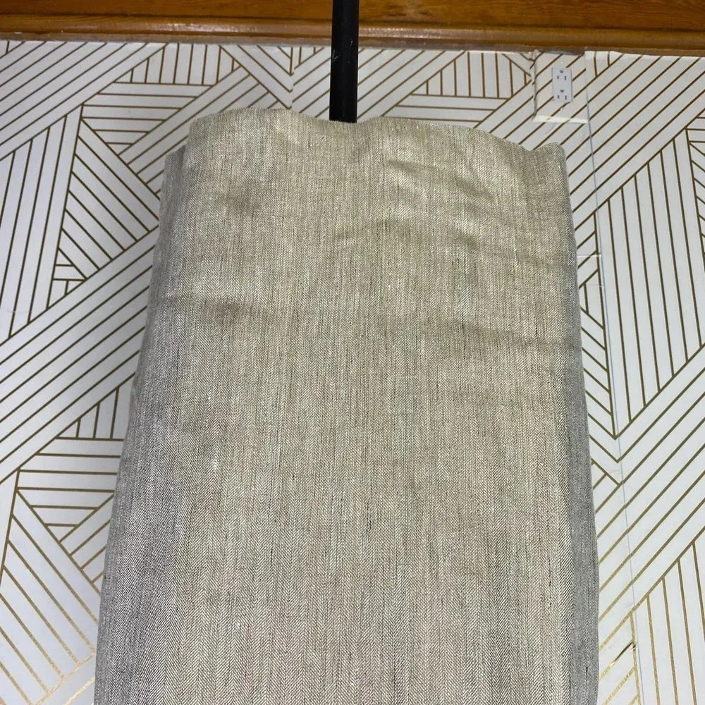 Escada 100% Linen Straight Pencil Skirt in Natural Beige Tan Size 36 / US 6 Tan - Image 3