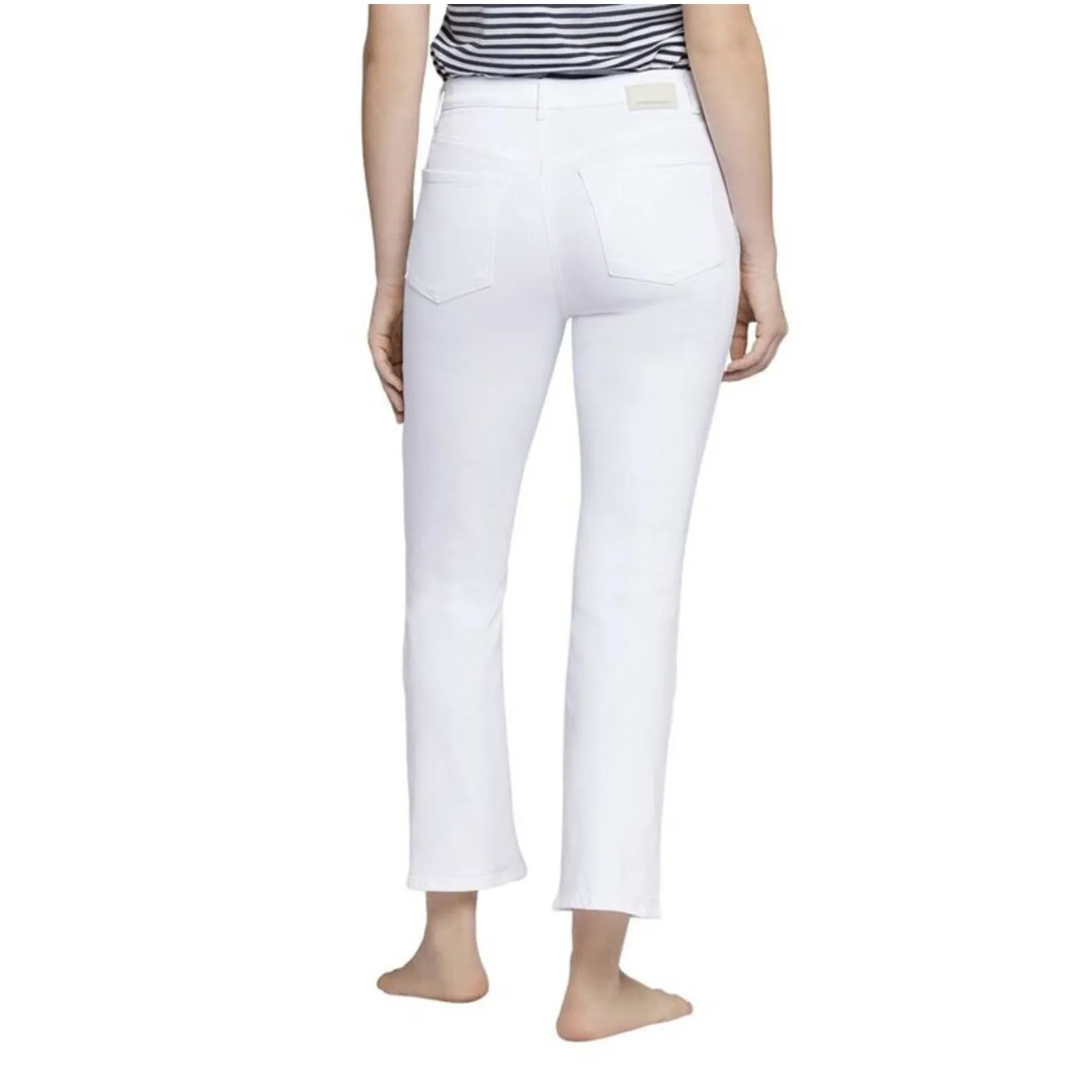 Current/Elliott Jeans Size 26 NWT Boulevard Crop Boot Optic White Stretch Denim - Image 2