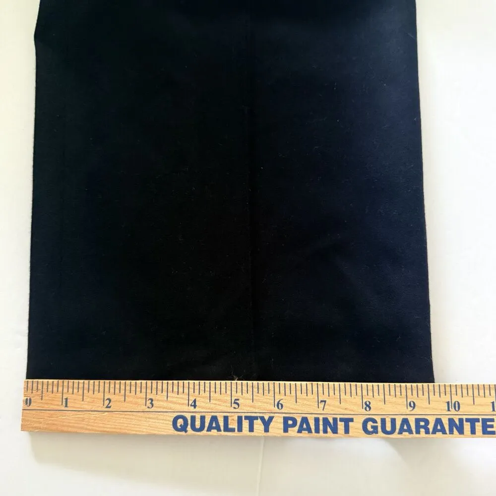 VTG Talbots Black Italian Wool Dress Pants Side Zip Stretch Tailored Trousers 8 - Image 7