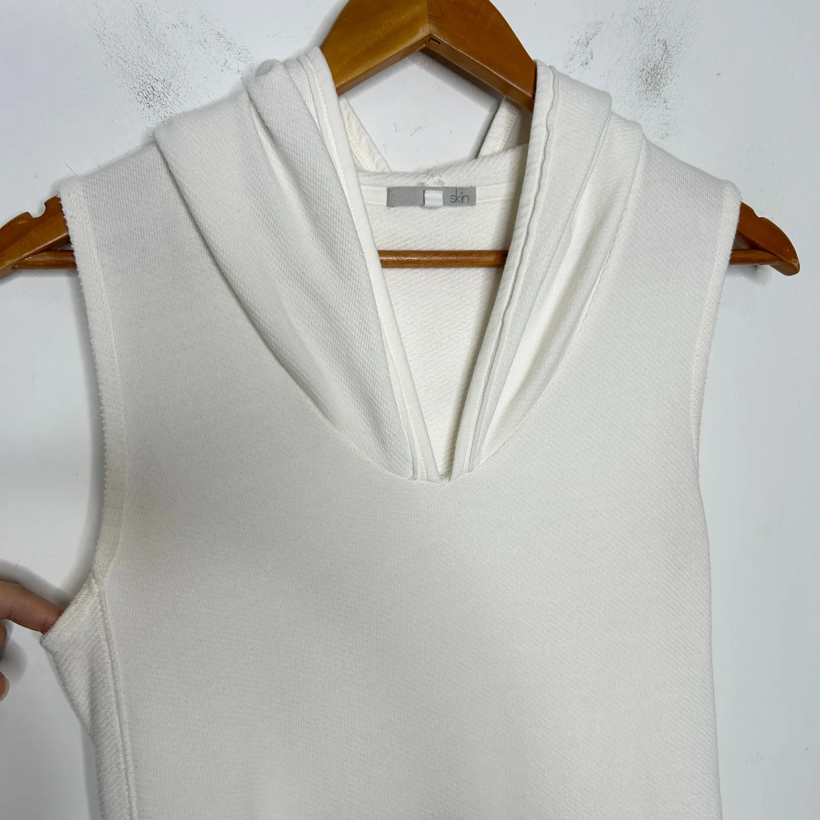 SKIN Swim Cover Up Dress Womens Size 0 Quiet Luxury Sustainable Resortwear Beach Blue - Image 2