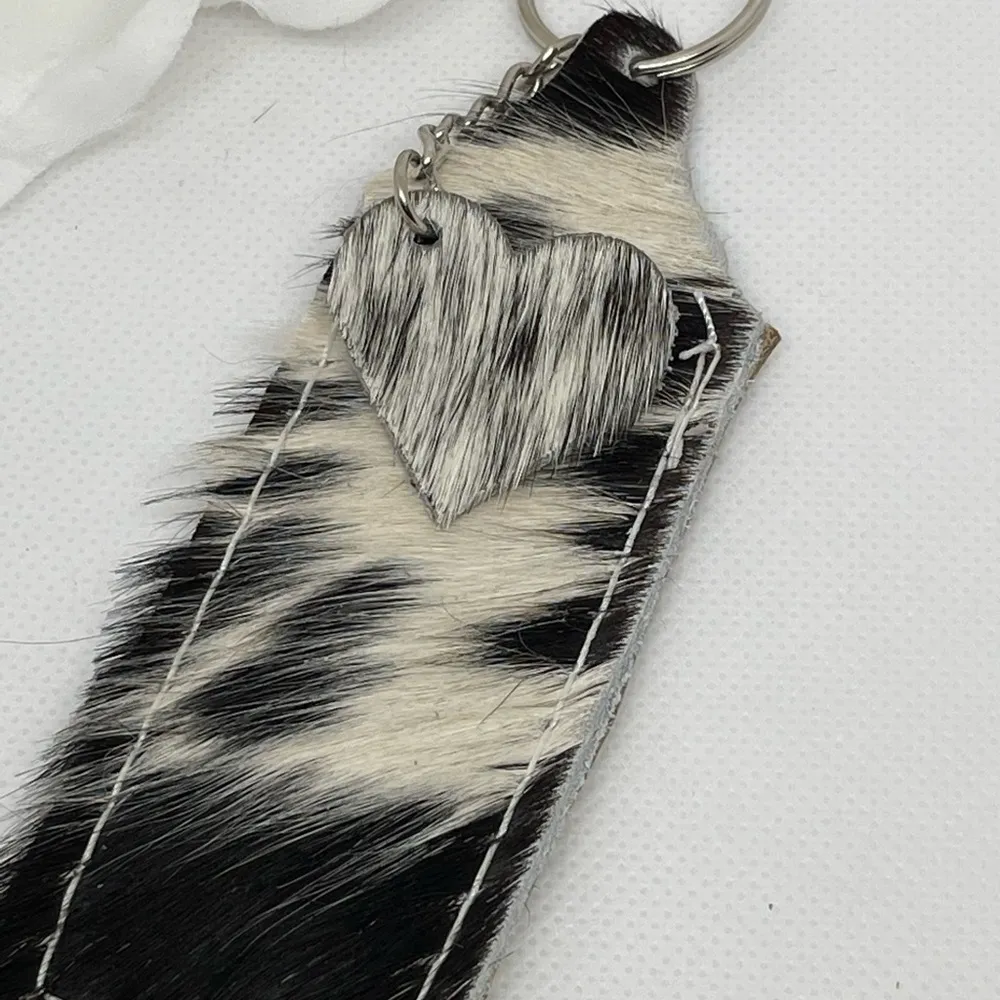 Cowhide chapstick holder. Attach to purse or backpack to keep it handy! - Image 4