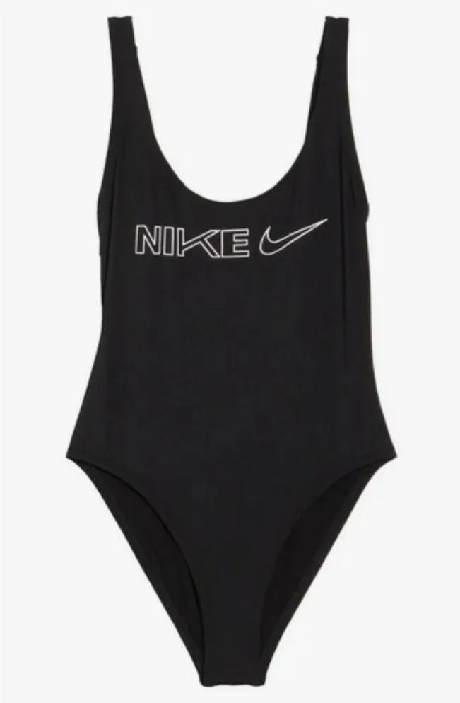 💕NIKE💕 U-Back One-Piece Swimsuit ~ Jet Black Large L NWT - Image 4