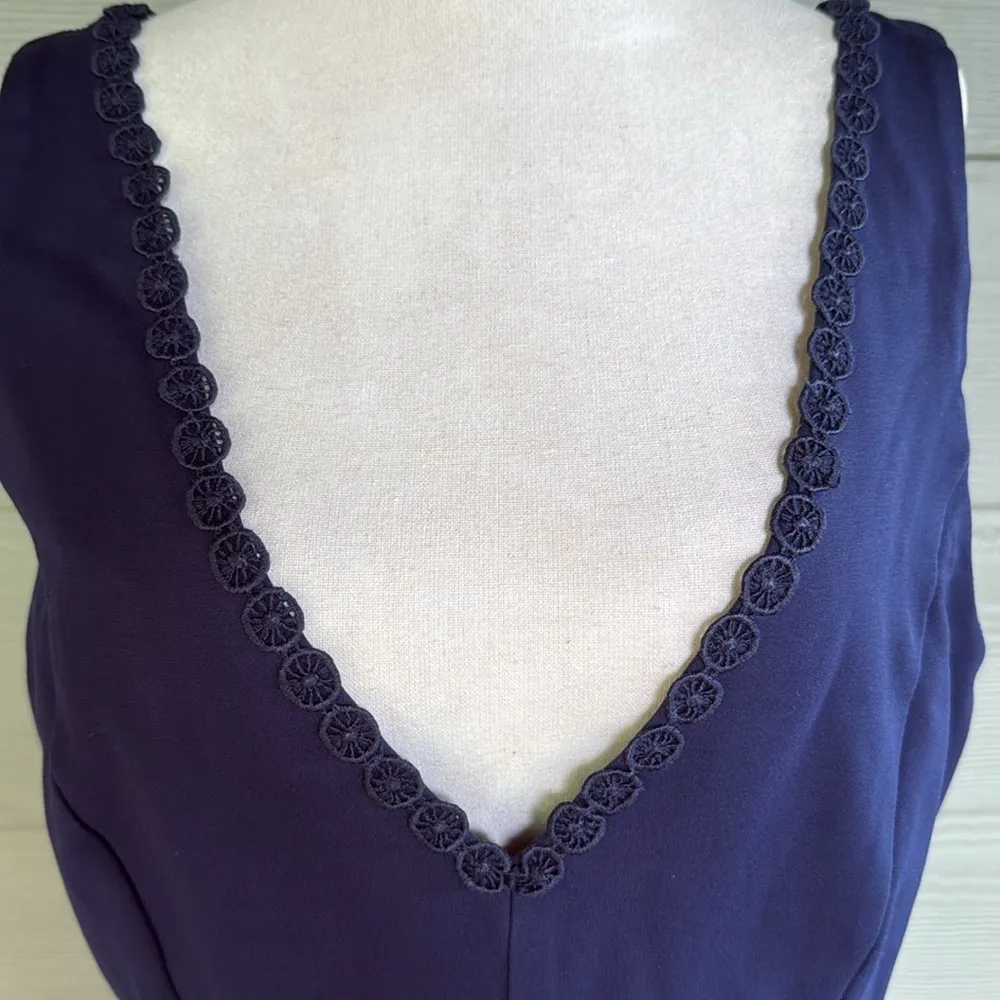 Nicholas Plunging Navy Dress Blue Size 8 - Image 4