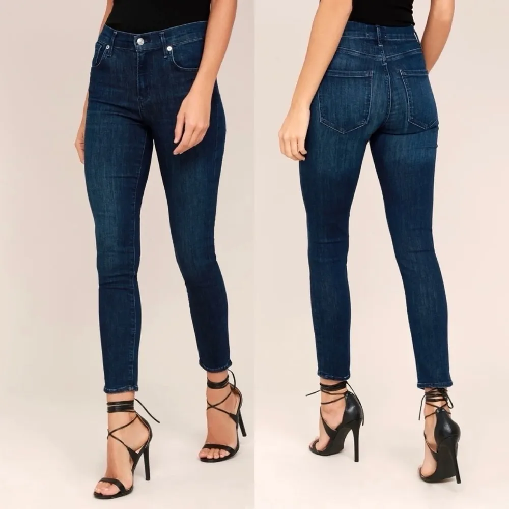 Agolde Sophie Jeans Skinny Midrise 25 Dark Wash Stretch Whiskered - Image 2