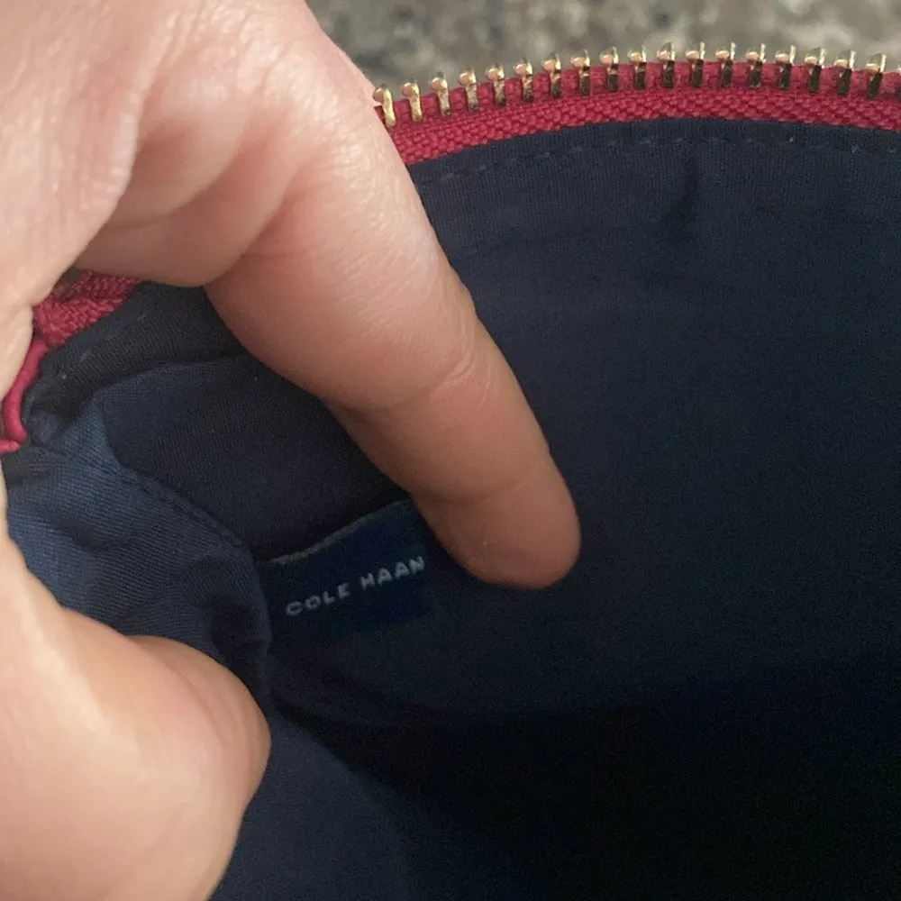 Cole Haan | Hot Pink Genuine Pebble Grain Leather Clutch Wristlet Makeup Bag NWT - Image 10