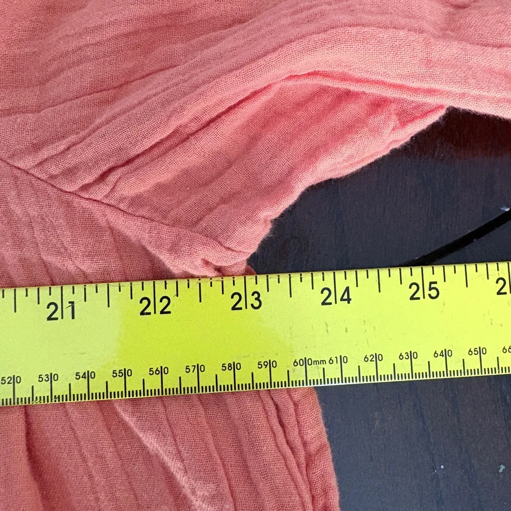 LC Lauren Conrad Square Neck Coral Blouse - Image 4