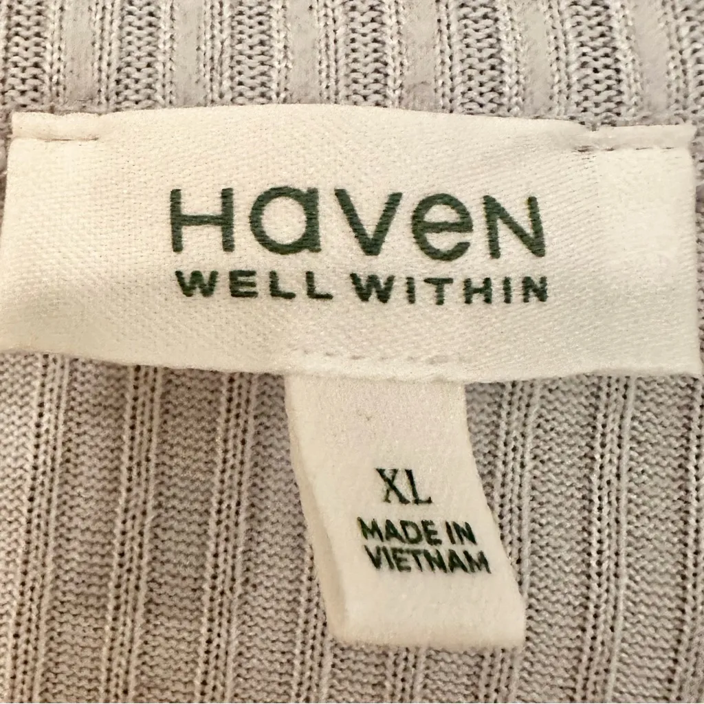 Haven Well Within Sweater Knit‎ Cardigan Womne's XL Pale Blue Athleisure Comfy - Image 7