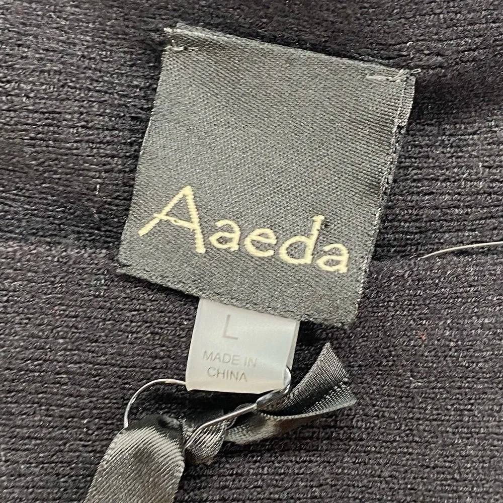 AAEDA Sweater Womens L Christmas tree festive pearl embellished dolman NWT Black Size L - Image 5