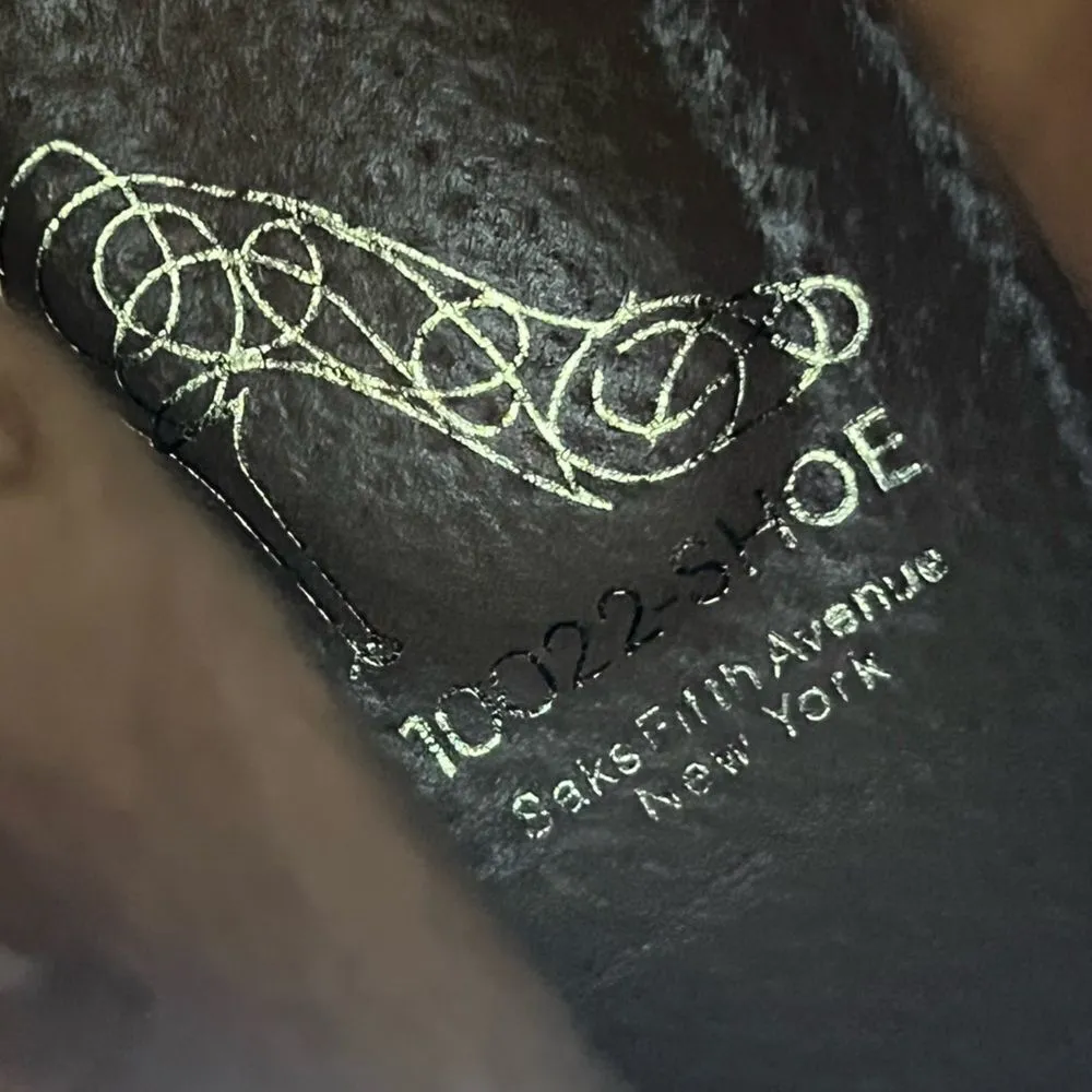 SAKS FIFTH AVENUE ITALY 10022 SHOES CAMEL SUEDE ANKLE BUCKLE BOOTS - Image 4