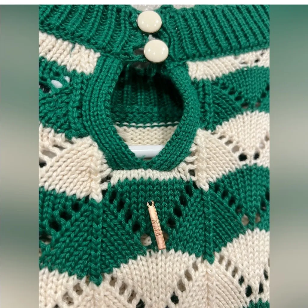 Misa Los Angeles Evelin Crochet sweater mini boho dress - Image 9