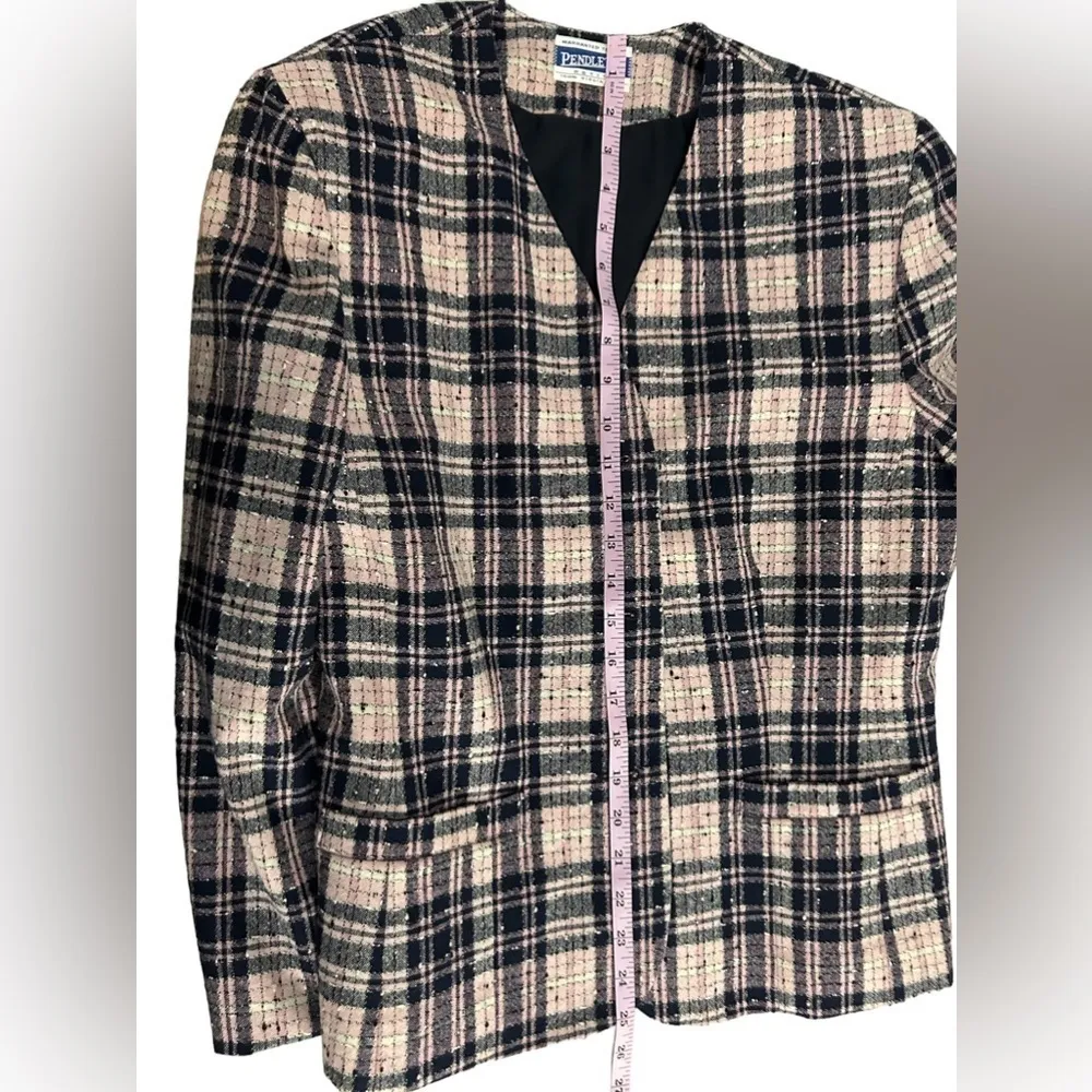 Pendleton   Vintage Jacket Tartan Plaid 100%   Wool Jacket Size‎ 14 - Image 8