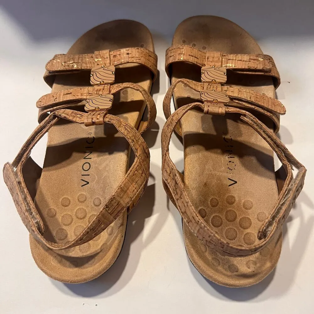 Vionic Amber Cork Orthaheel Sandals Sz 8 - Image 5