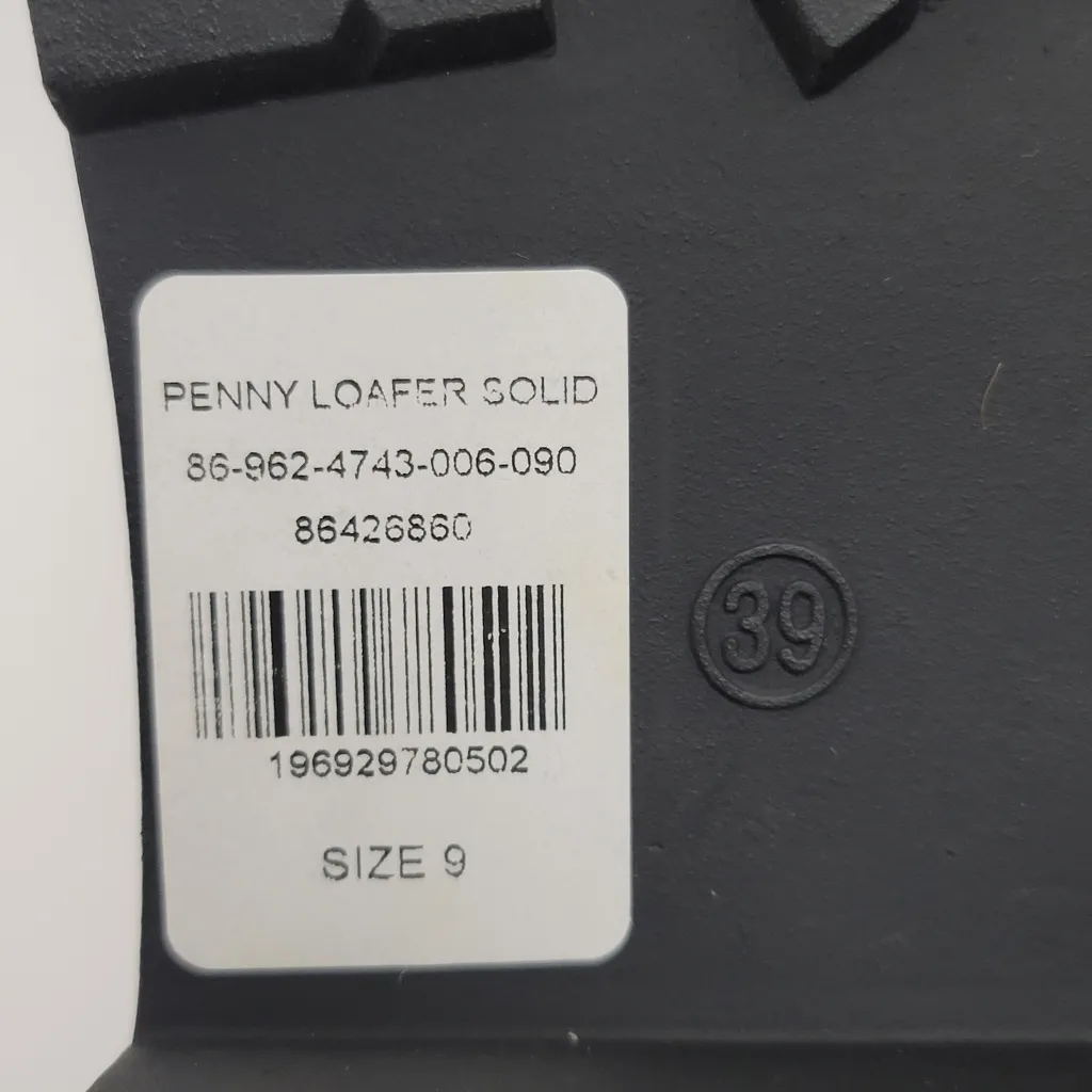 New York & Company Women's Penny Chunky Lug Sole Black Patent Leather Loafers 9 - Image 8