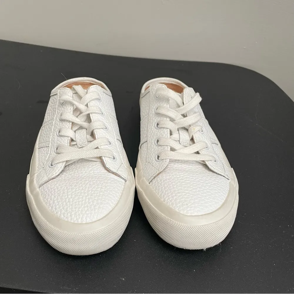 Crown Vintage Floraine Mule Slip On Sneaker Women's Size 7 M, White Leather - Image 2