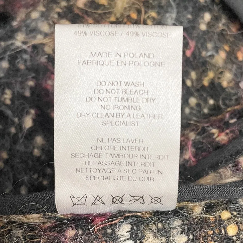 IRO Helga Jacket Boucle Knit Blazer Multi Beige Rose Size 36 France | US Small - Image 12