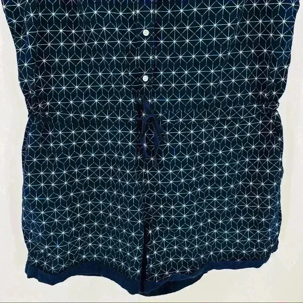 Levi’s Navy/White‎ Shorts Romper With Pockets Size XL - Image 5