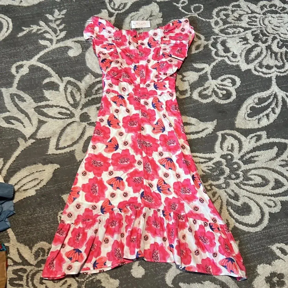 Tcec dress. NWT. Size small. Floral. Dressy or casual. Lined. Boutique bought - Image 4