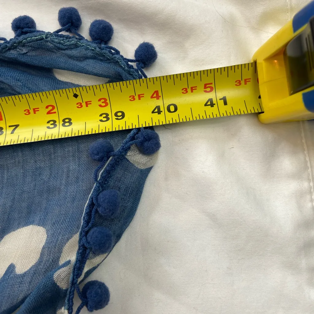 Lulla Collection‎ by Bynda Oversized Scarf with Pom poms Green - Image 3