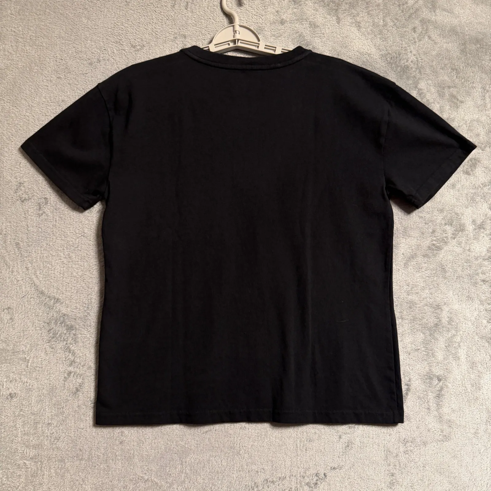 Carhartt Women Small S Loose Fit Black Henley T Shirt Short Sleeve Pocket Work - Image 3