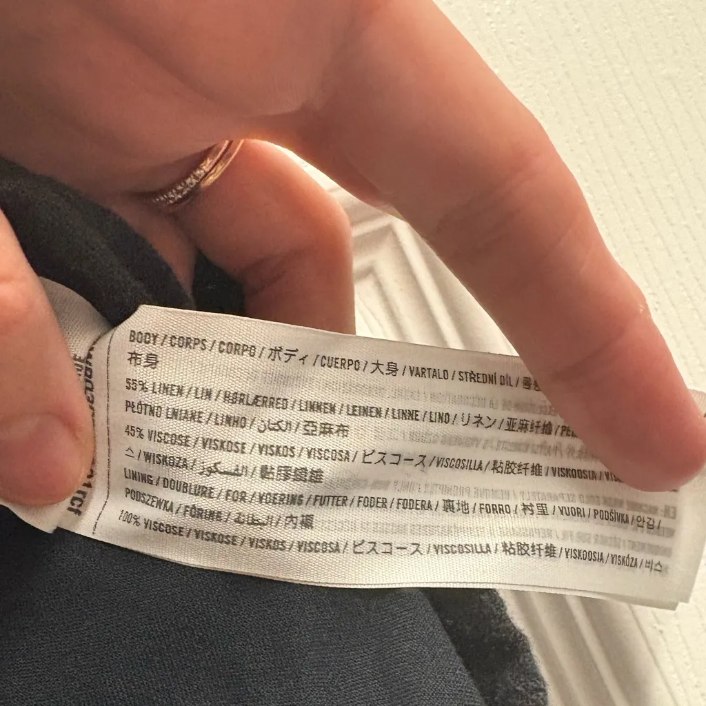 Abercrombie & Fitch Linen/Viscose Blend V-Neck Tie-Front Sweater Vest Large - Image 4