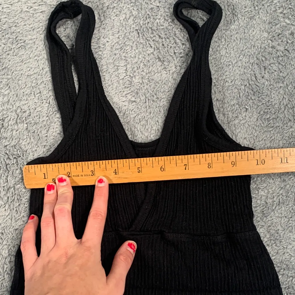 Out from under Urban Outfitters black Ribbed cropped tank Top XS/S - Image 6
