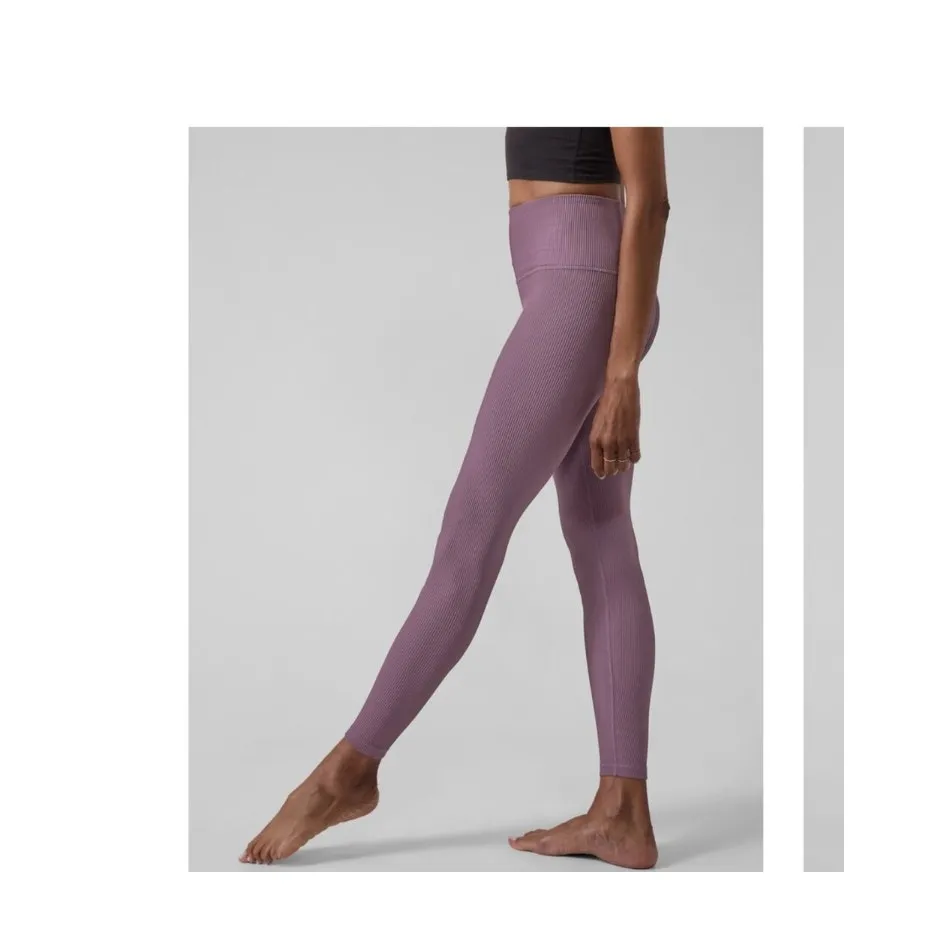 Athleta Elation Rib Tight in Purple Size Small - Image 3