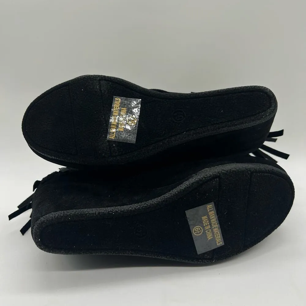 Top Moda‎ Boots Womens 6.5 Black Moc Toe Lace Up Wedge Moccasin Bootie NEW - Image 8