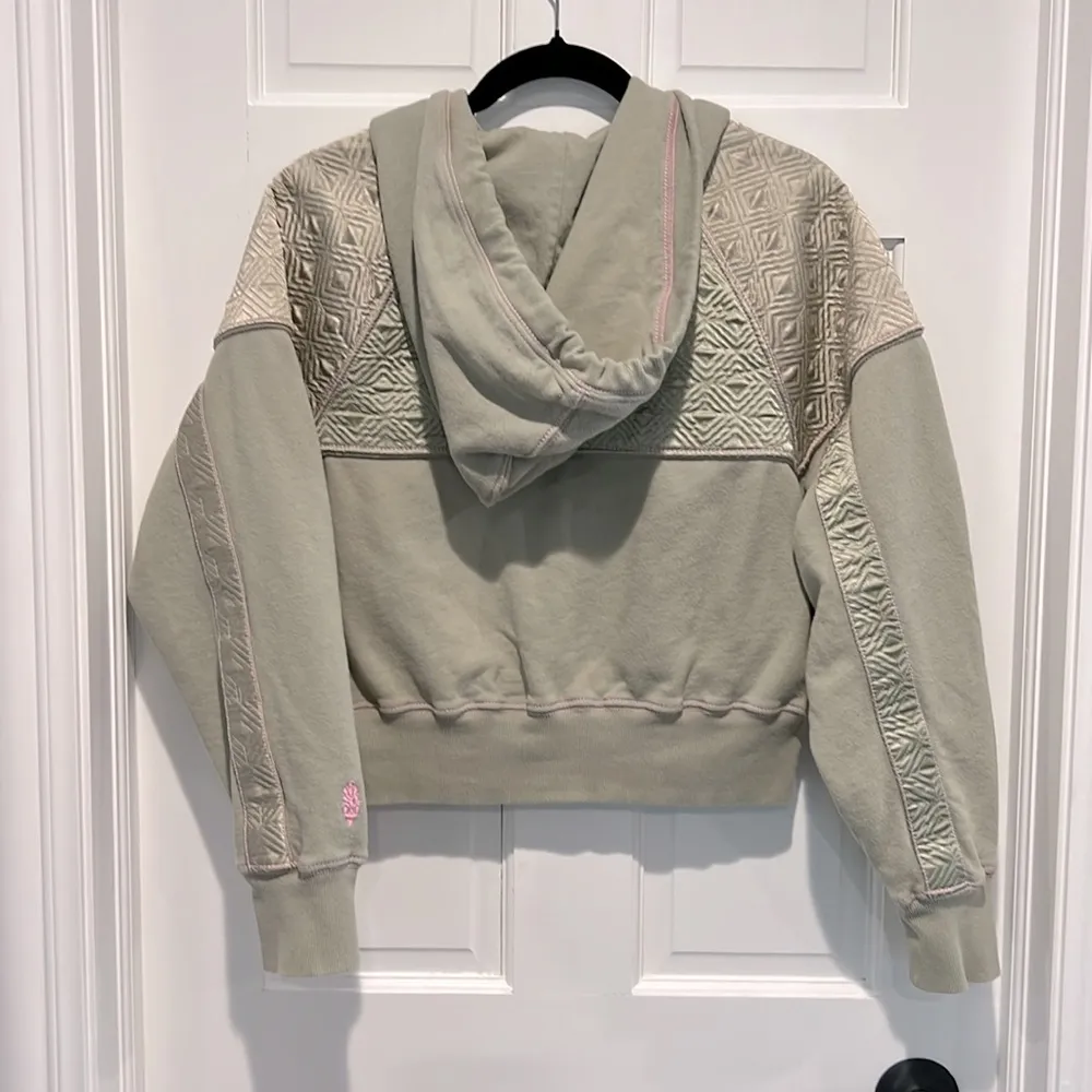 Free People FP Movement Diamond Mind Pullover Hoodie Sweatshirt Small Green - Image 7