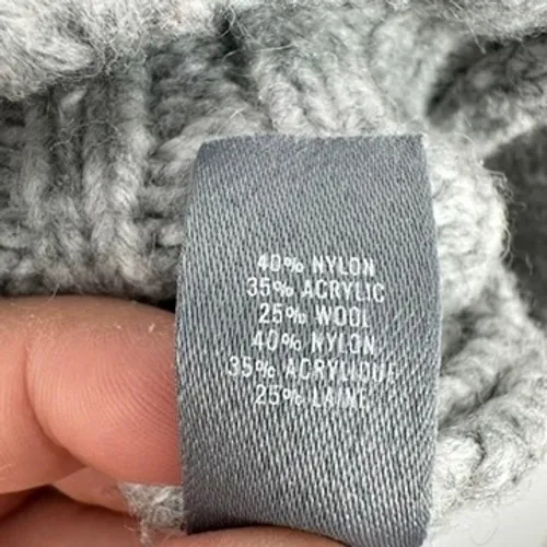 Aerie Womens XS Gray Cable Knit Mock Neck Pullover Sweater Casual Warm‎ Cozy - Image 7