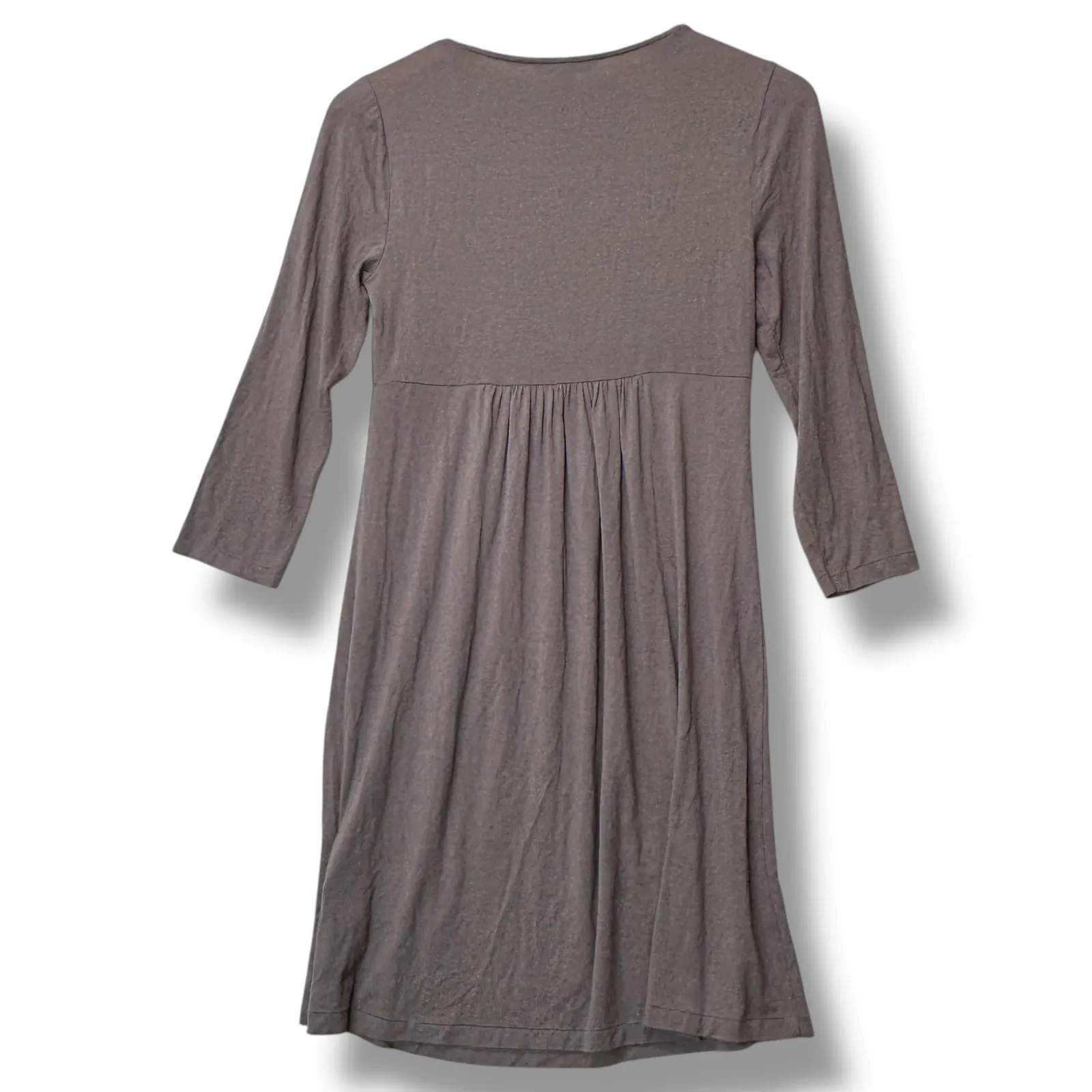 Boden Mauve Embellished Floral Neckline Midi Dress Boho Whimsigoth Romantic Sz 6 Gray - Image 2