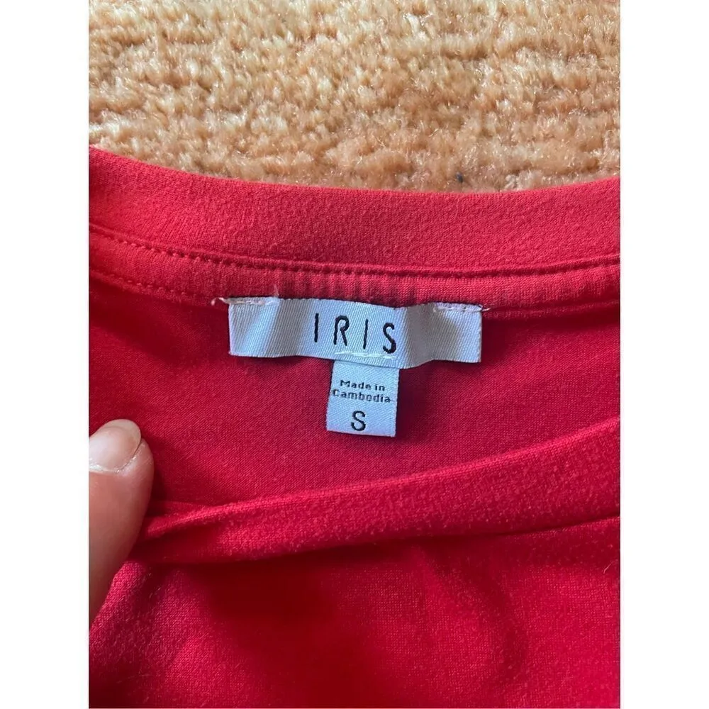 Iris  RED CROPPED TOP STRECH - Image 2