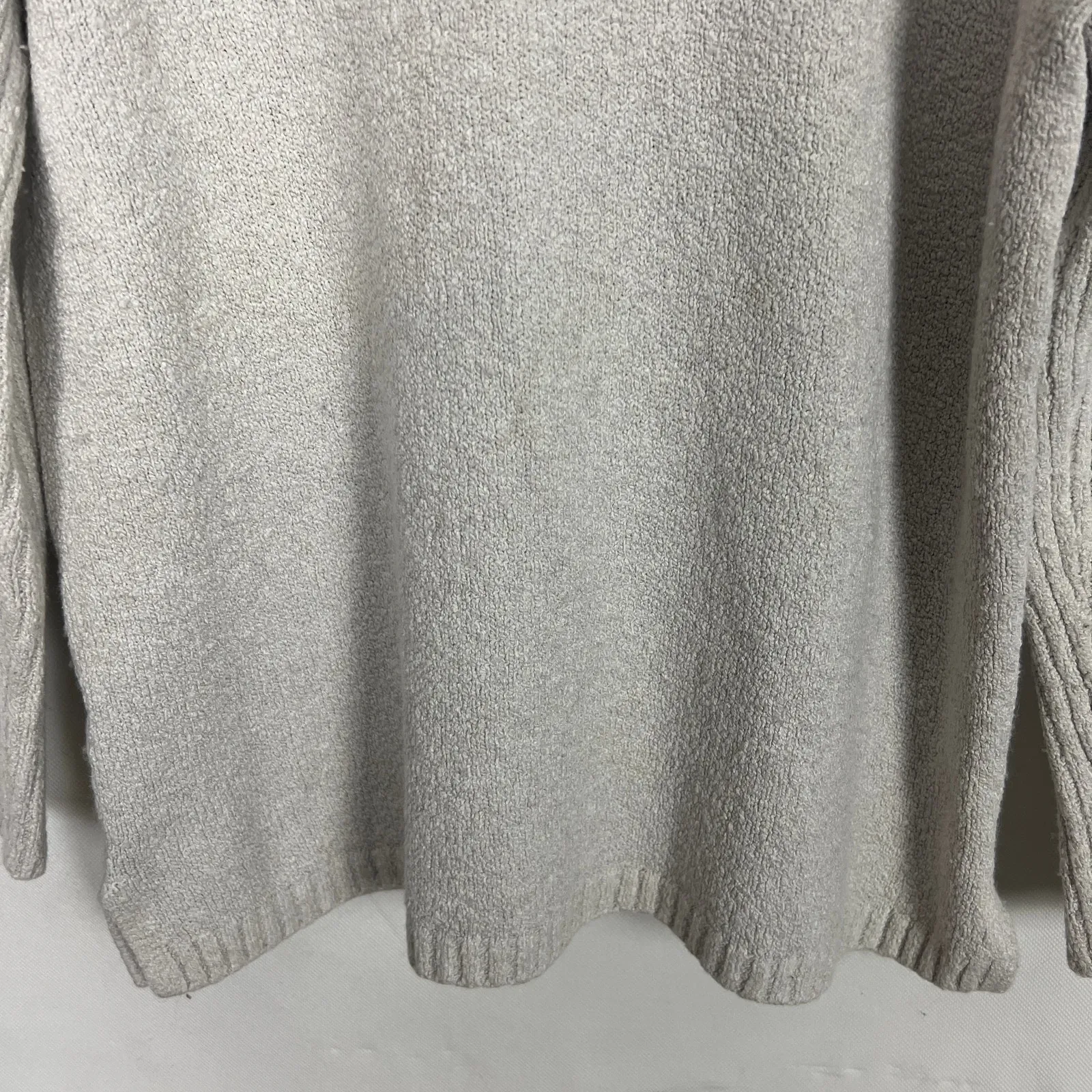 Pure Jill Wool Blend Hooded Pullover Knit Oversized Sweater Size XS Gray - Image 4