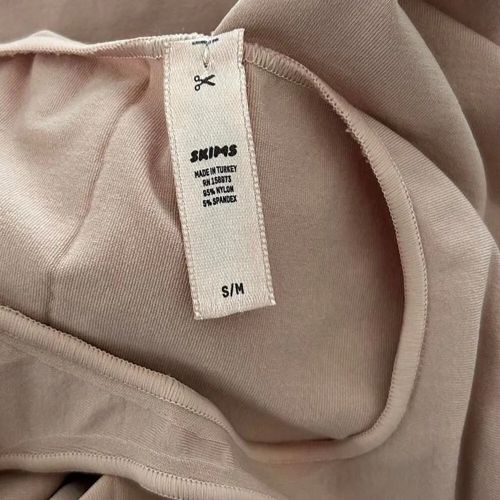 Skims Nude High Neck Shapewear Bodysuit S/M | Kim K Minimalist Essential - Image 5