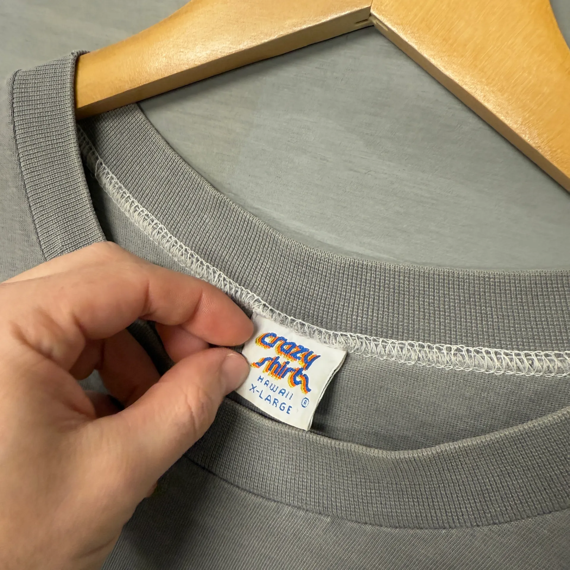 Vintage Sharka Surf Grey Single Stitch Shirt XL - Image 5