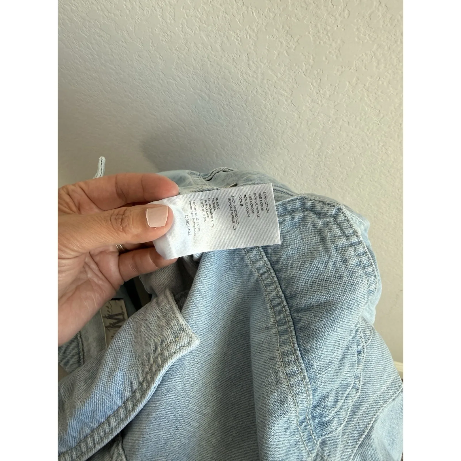 Free People We The Free Marci Jumpsuit Womens Medium Blue Denim Light Wash Boho - Image 8