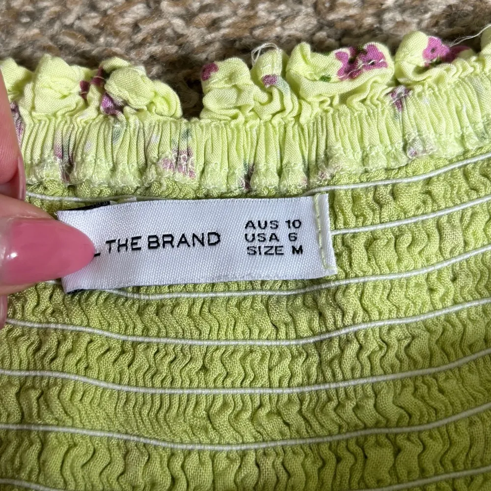 Faithfull the Brand Isadora Top Luda Floral Lime Size 6 - Image 6