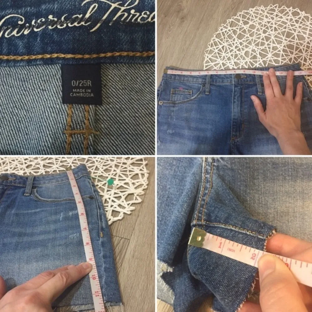 NWOT Medium Wash Denim Cutoff Jean Shorts New - Image 4