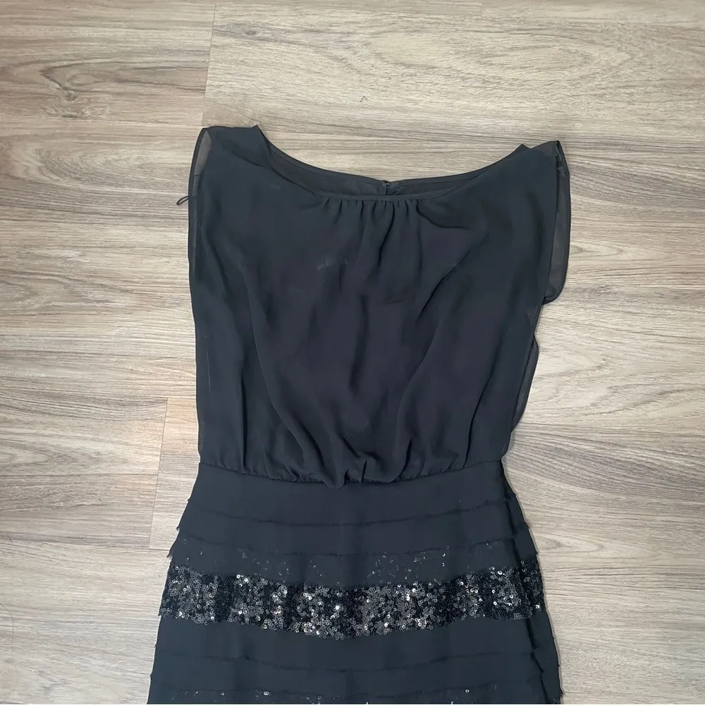 Aidan tiered Sequin Evening Gown Size 2 - Image 4