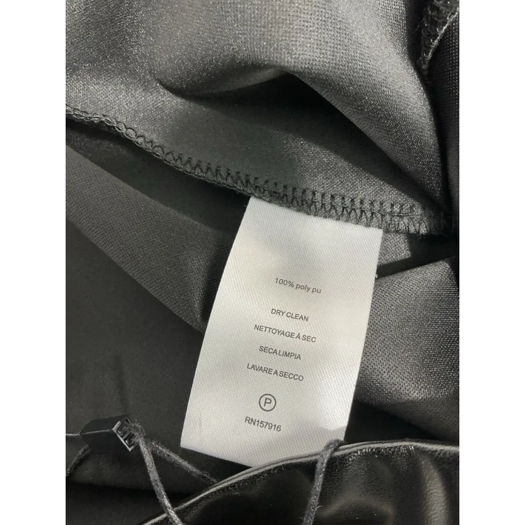 Womans Halston Large Black Pullon Faux Leather Pants NWT - Image 4