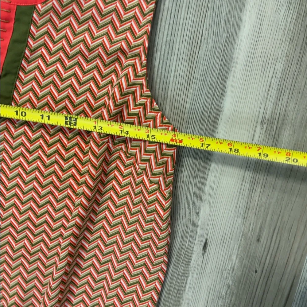 Chevron Patterned Sleeveless Top Pink Size M - Image 6