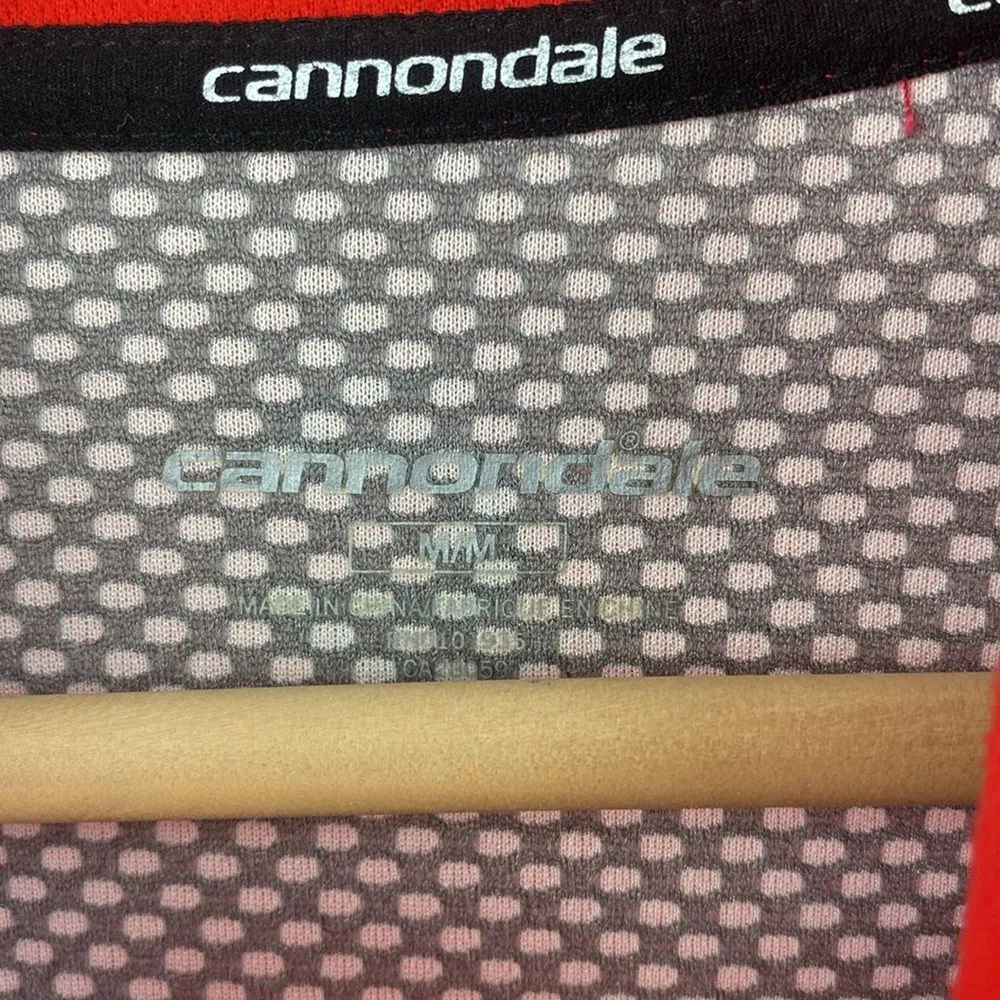 Cannondale Red & White Long Sleeve Zip Close Bicycle Cycling Sport Jacket M Size M - Image 4