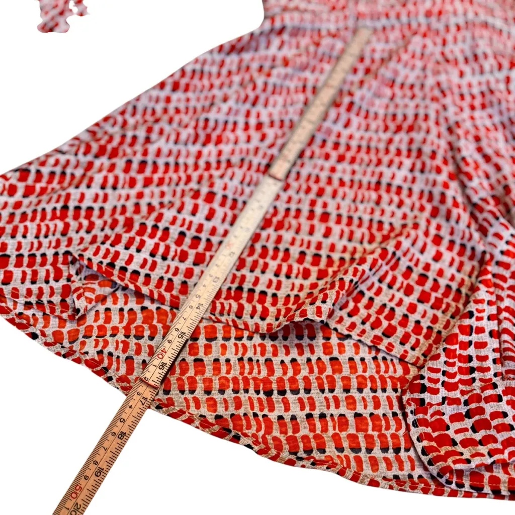 Altar’d State Orange-Red Short Jumpsuit Size M EUC Scoop Neck Flutter Sleeve Fit - Image 6