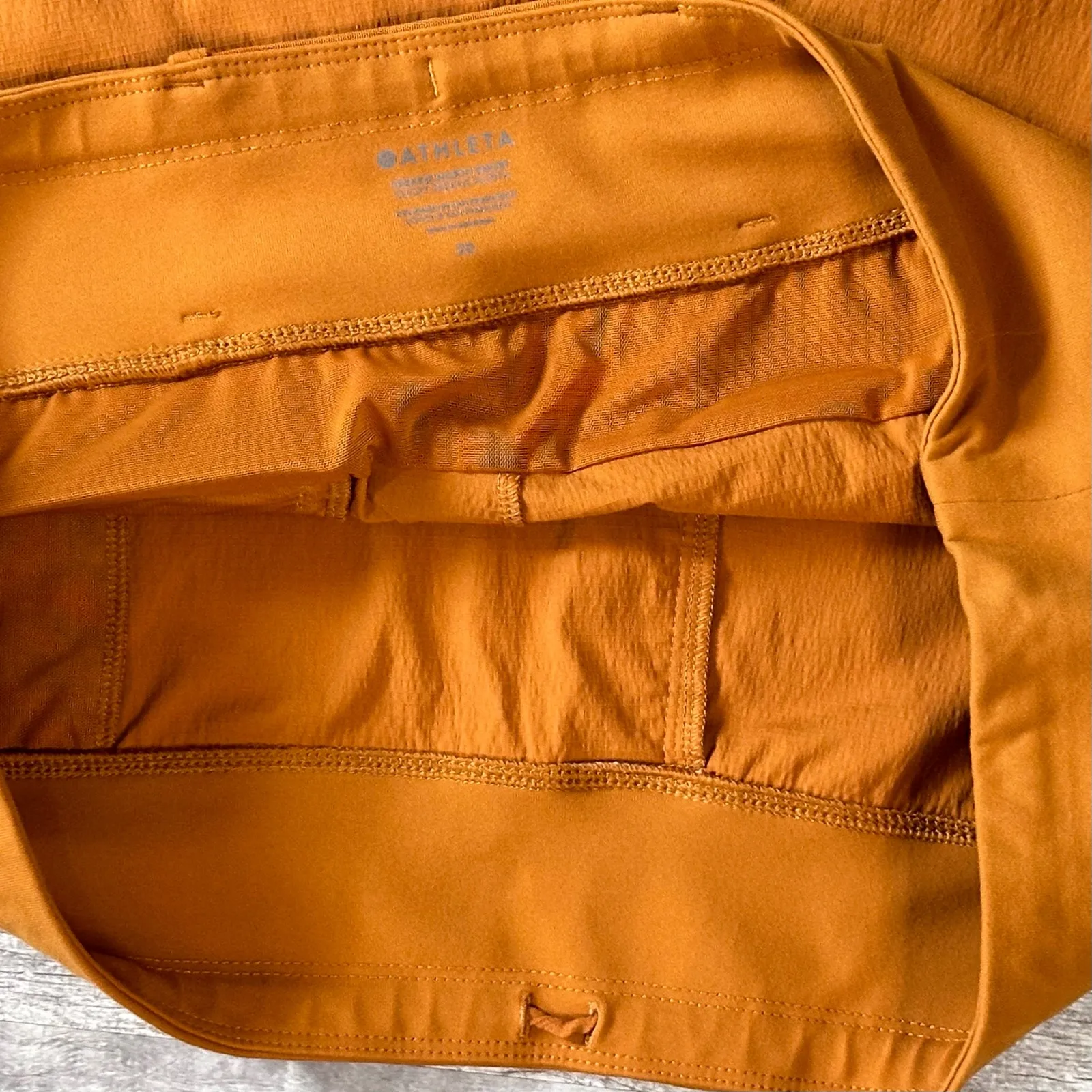 Athleta Trekkie North Pull On 3.5” Short Womens 20 High Rise Brown Orange Hiking - Image 7