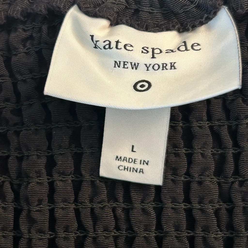 Kate Spade tiered ruffled black dress spaghetti straps midi NYE Party vibes - Image 4