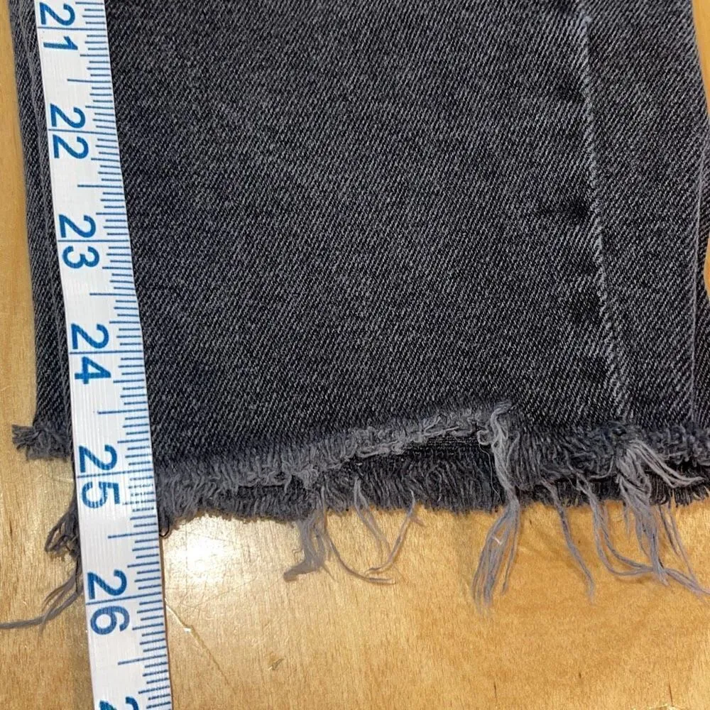 So Womens High Rise Distressed Crop Skinny Mom Jeans‎ Black Size 27 - Image 9